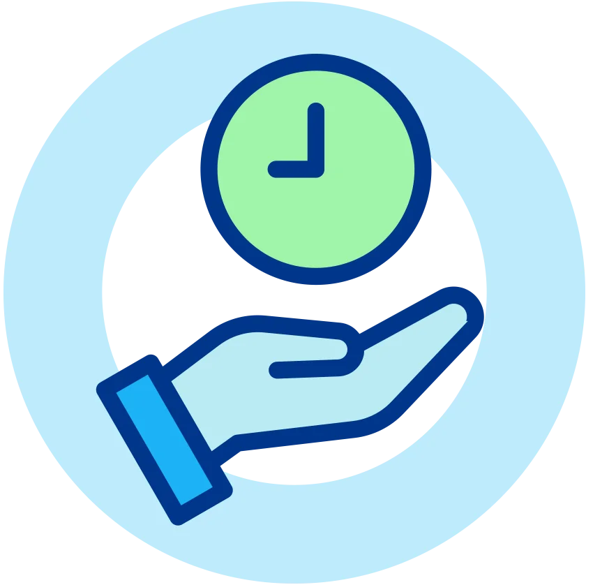 Icon representing time-saving