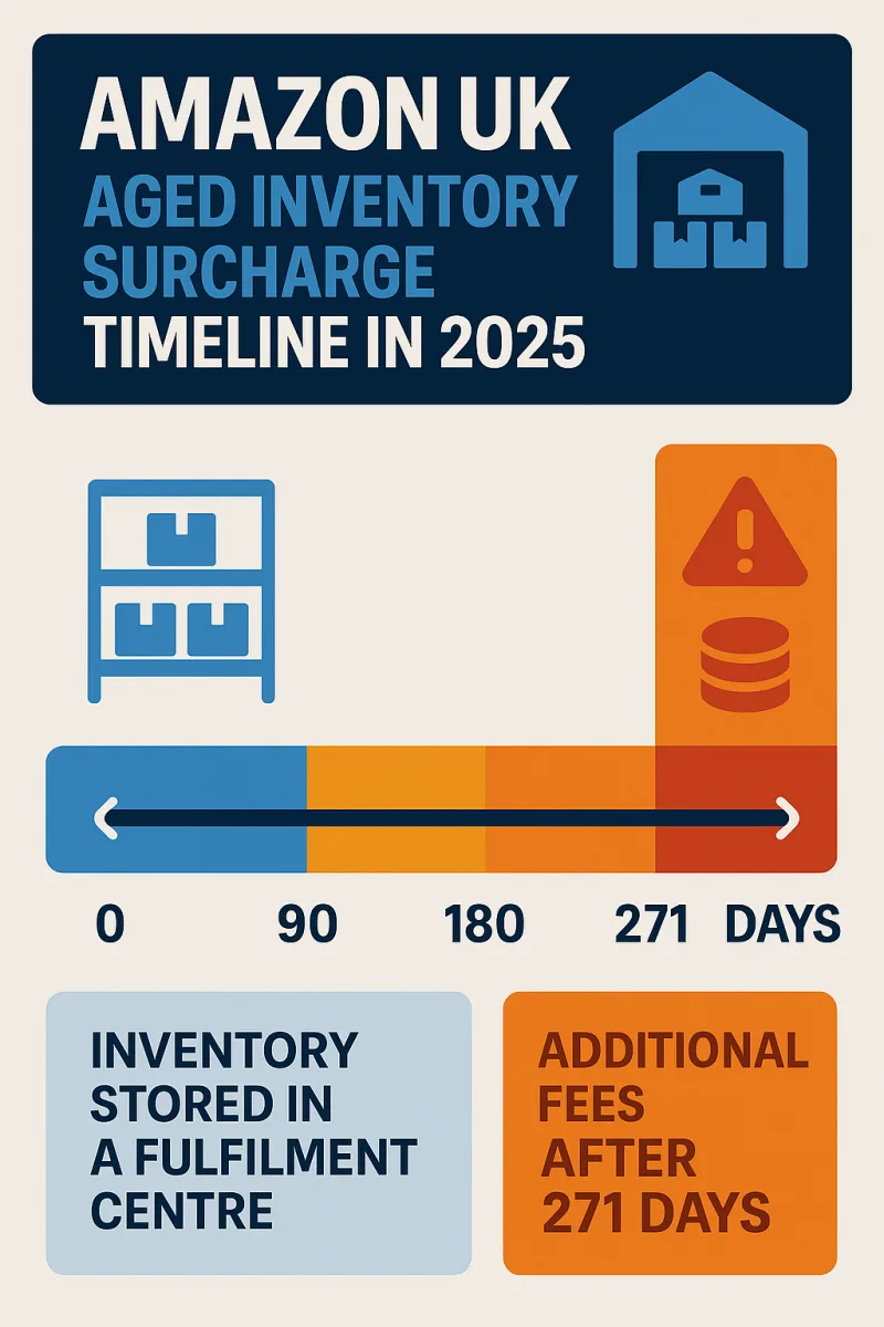 Why UK Amazon FBA Fees Are Rising & Margins Are Shrinking in 2025 7 Amazon Aged inventory surcharge timeline changes