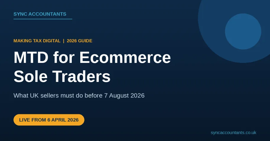 MTD for ecommerce sole traders 2026 guide by Sync Accountants