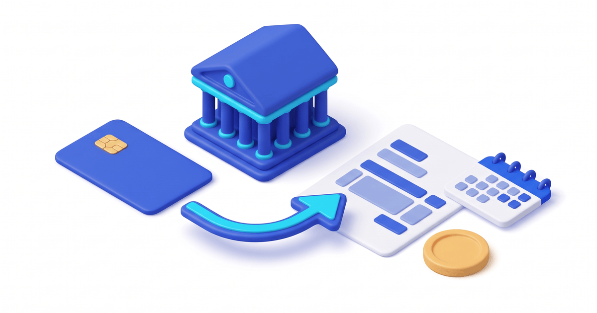 Mandatory Direct Debit for VAT and PAYE: What HMRC Is Proposing 5 A bank card linked automatically to a tax document, illustrating mandatory Direct Debit for VAT and PAYE.