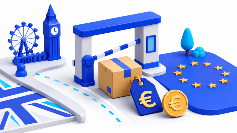 New EU Customs Charges: Do They Affect Your UK Business? 1 New EU customs charges applied to a UK ecommerce parcel crossing the EU border.