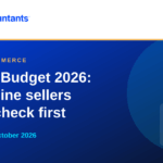 Sync Accountants title card reading "Autumn Budget 2026: what online sellers should check first", dated Wednesday 28 October 2026.