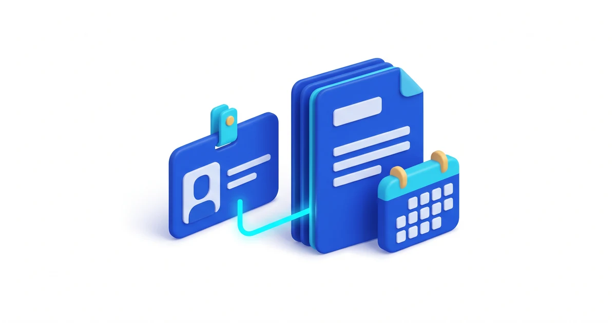 Companies House identity verification deadline: it is your confirmation statement, not 18 November 5 A 3D isometric identity card linked to a stack of company filing documents and a calendar, illustrating the Companies House identity verification deadline