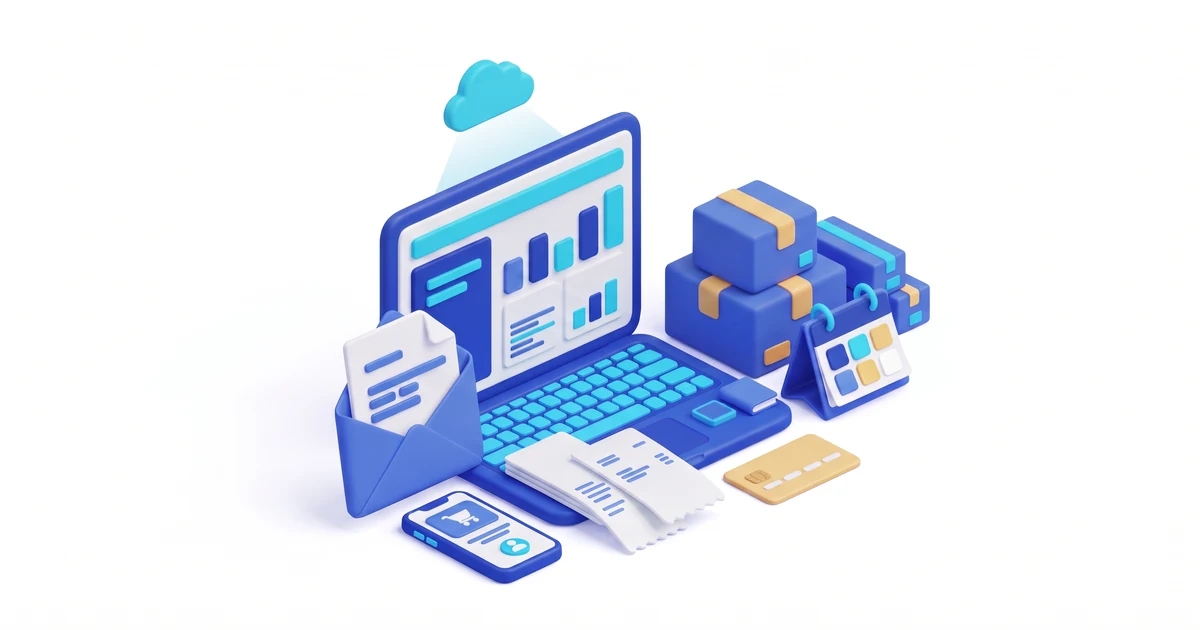MTD for Income Tax: Your Making Tax Digital Guide for 2026 to 2028 7 Laptop running cloud accounting software beside receipts, a phone and a desk calendar, the digital records MTD for Income Tax requires.