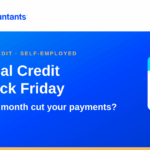 Sync Accountants title card reading "Universal Credit and Black Friday", with the line "Can one big month cut your payments?"